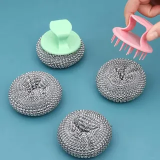 Kitchen Dish Washing Wire Ball Brush (1 Pc)